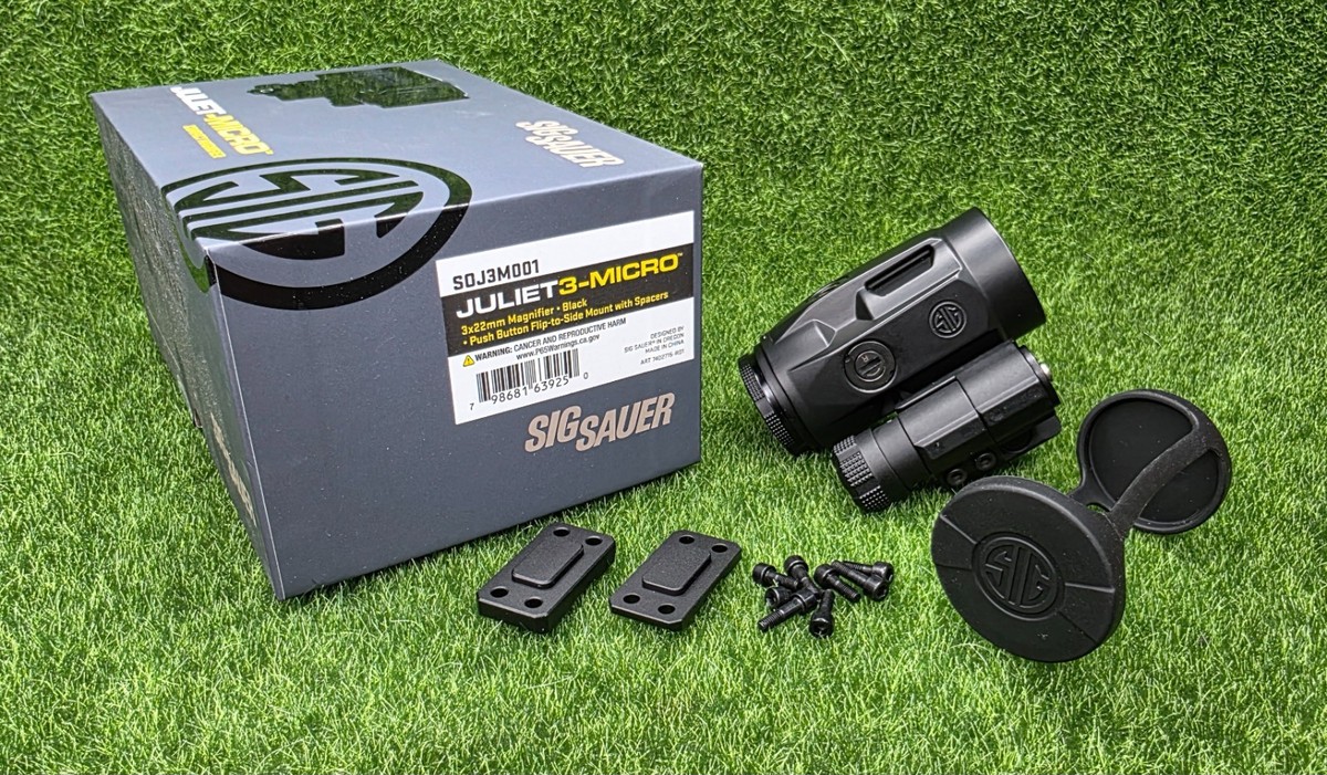 Sig Sauer JULIET3-MICRO 3x Magnifier, 3x22mm, Push-Button FTS