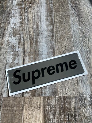 SUPREME PLASTIC BOX LOGO STICKER -FW15 - SILVER | eBay