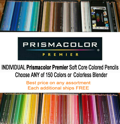 PRISMACOLOR Premier Color Pencil SINGLE. Any 1 of 150 clrs or
