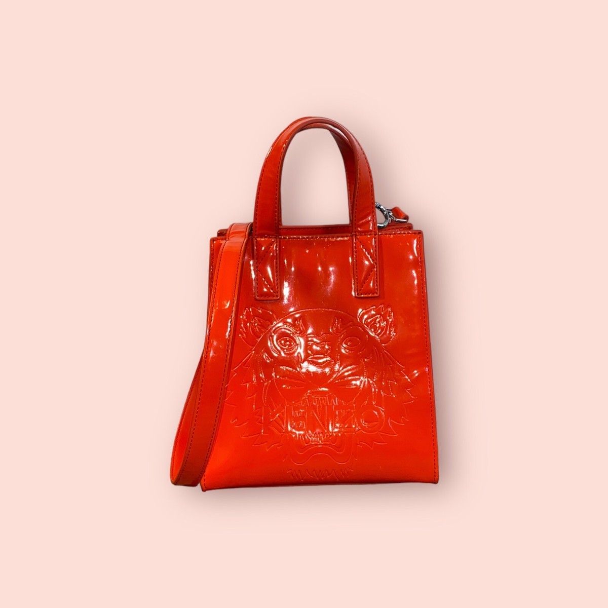 KENZO Paris Luxury Designer Tiger Mini Orange Crossbody Shoulder