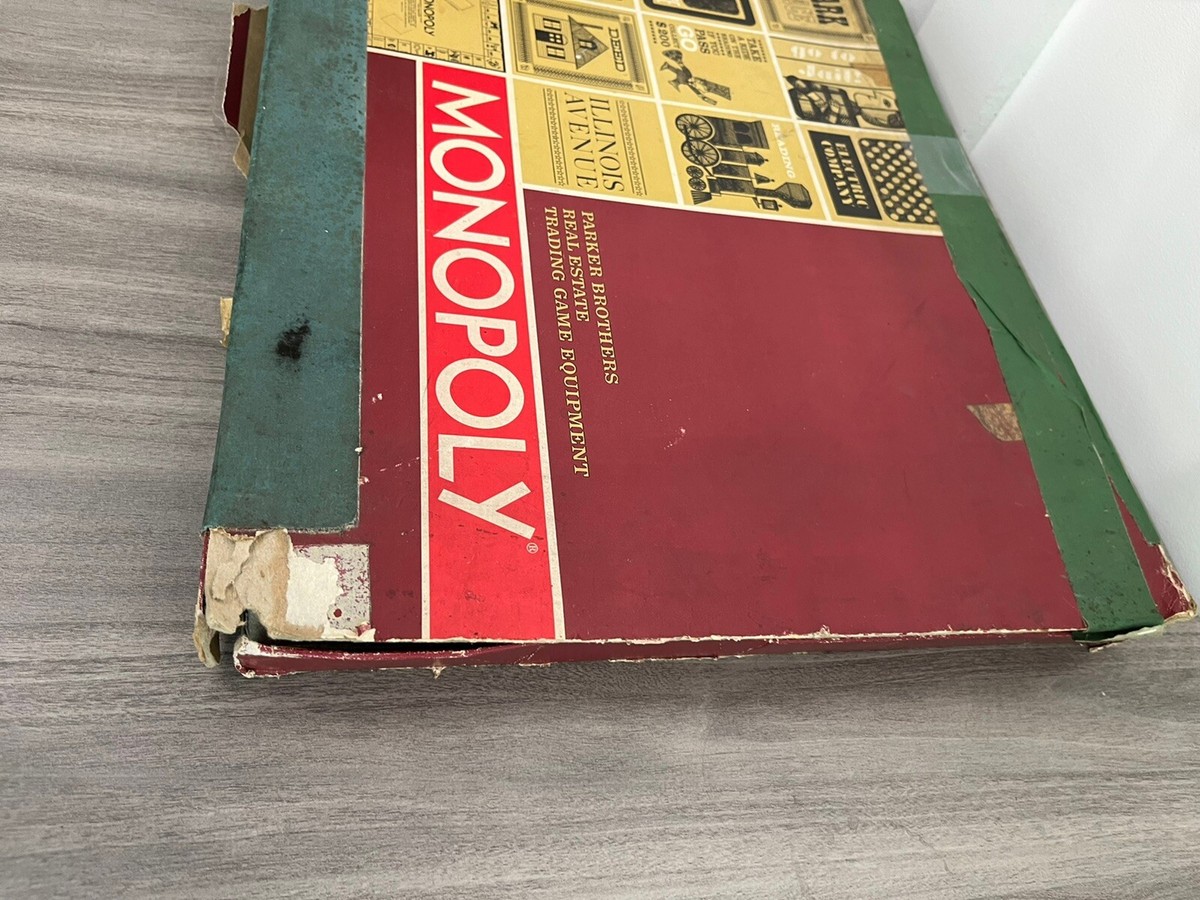 Vintage 1964 Monopoly Board Game Parker Brothers W/ Original Box