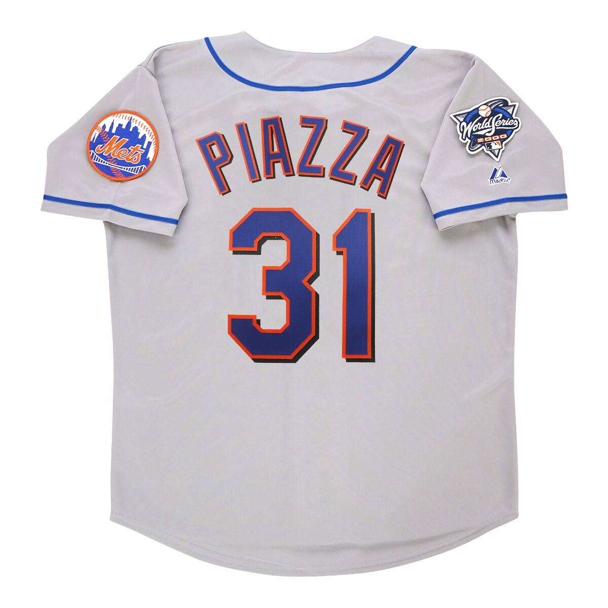 Mike Piazza New York Mets Grey 2000 World Series Men's Jersey (S