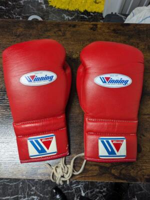 Winning Boxing Gloves MS-500 14 oz Lace-up Professional Type Red