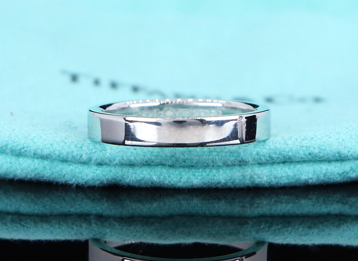 Tiffany & Co. Essential Platinum 3mm Wedding Band Ring Size 5 | eBay