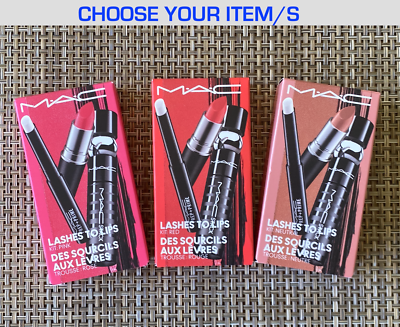 MAC 3-pc. LASHES TO LIPS KIT (PINK, RED, NEUTRAL): CHOOSE YOUR