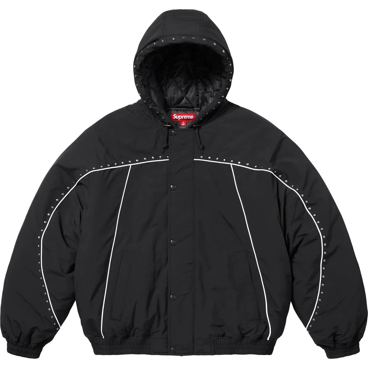 Supreme Studded Stadium Jacket Black White Navy 3colors SS25 | eBay