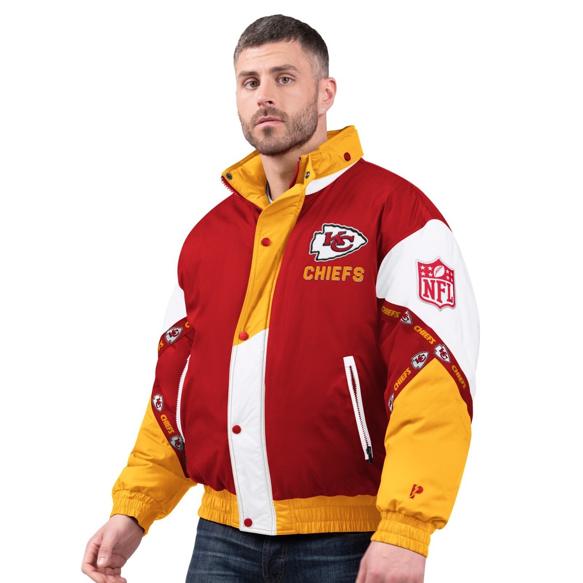 Kansas City Chiefs Pro Player Red Tape Jacket with Hood | eBay
