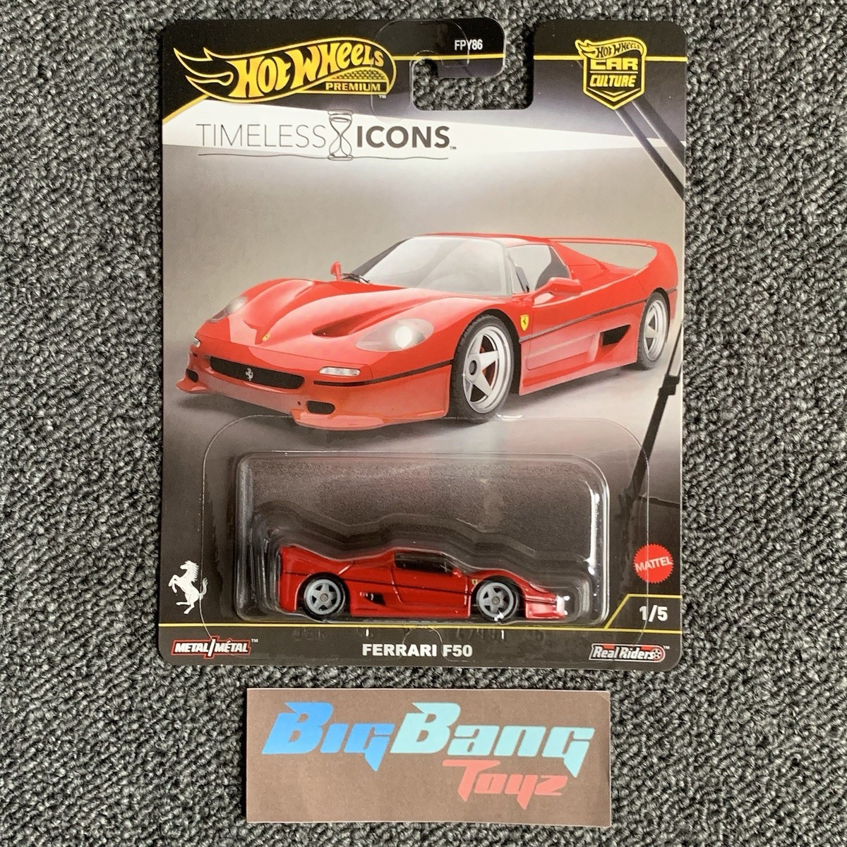 Hot Wheels Premium Ferrari F50 Red Timeless Icons 2025 (In-Stock