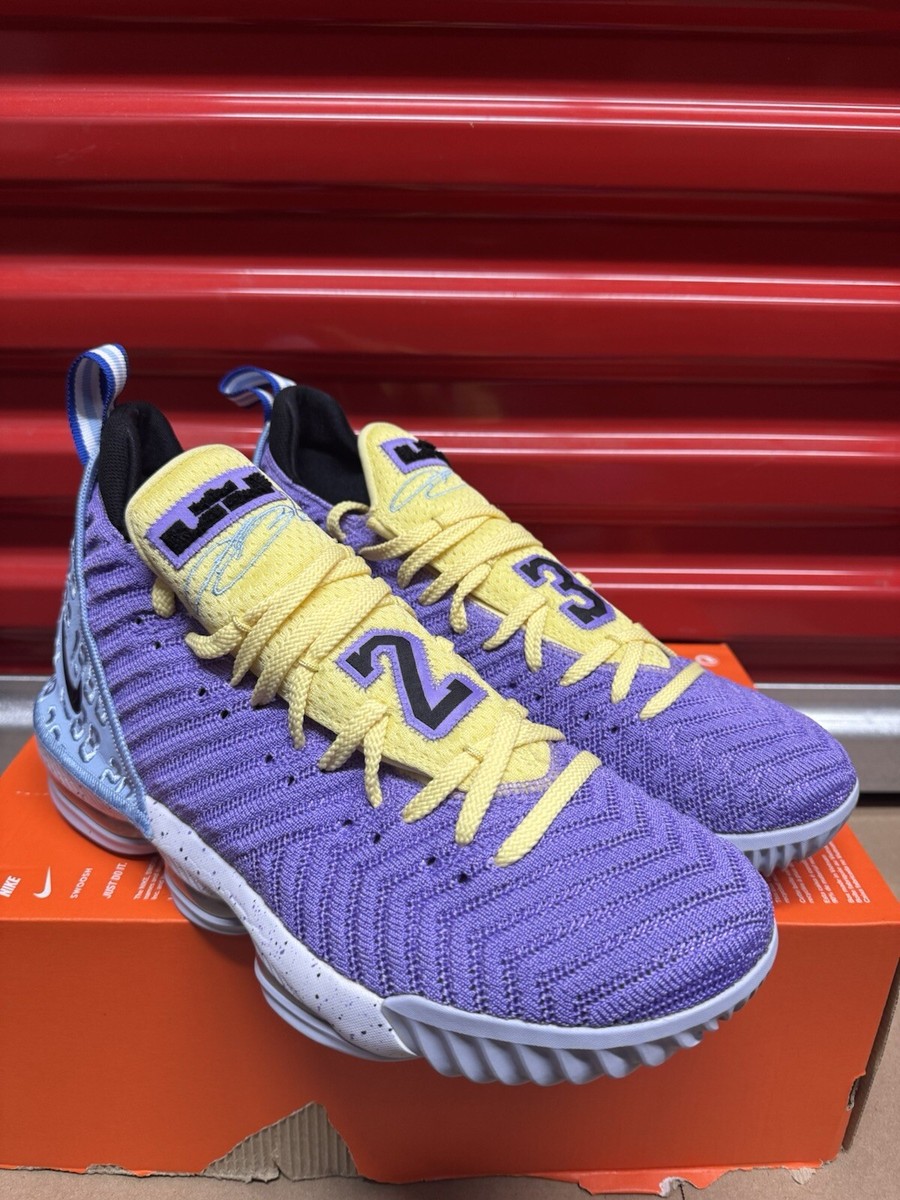 Nike Lebron XVI 16 Lakers Heritage Atomic Violet SKU CK4765-500