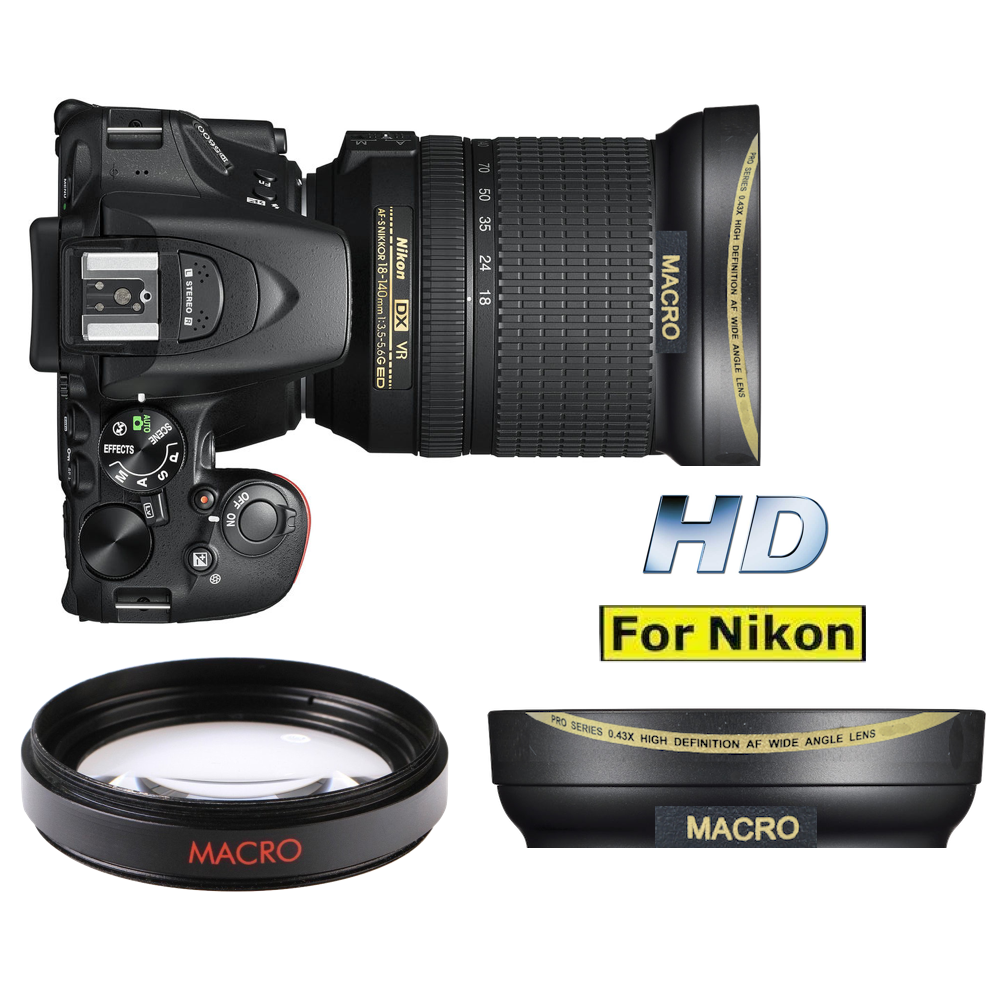 67mm ULTRA WIDE ANGLE MACRO LENS FOR Nikon D5600 DSLR Camera with