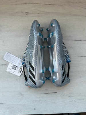 Adidas Messi 16.1 FG Blue Silver Metallic Football Soccer Cleats