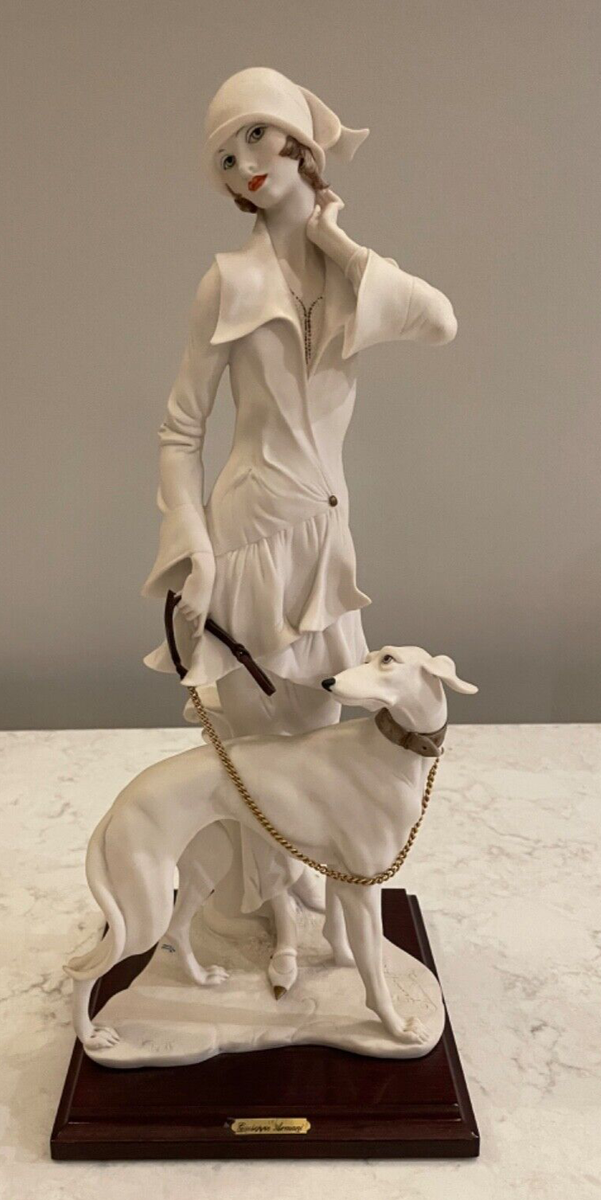 Giuseppe Armani Italy ~Lady with Dog~ Sculpture 1992 Florence 17