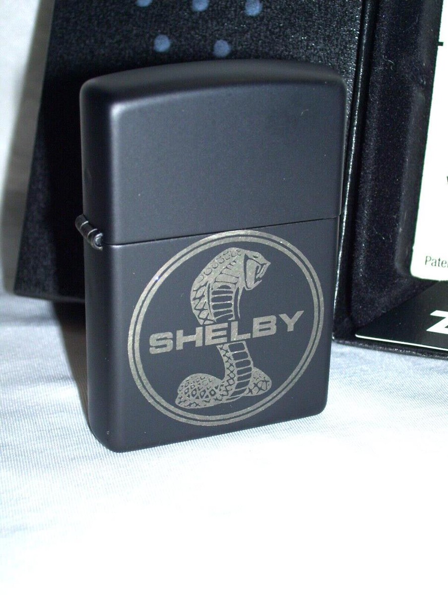 ZIPPO - Shelby Cobra Circled Snake Engraved Black Lighter - RARE