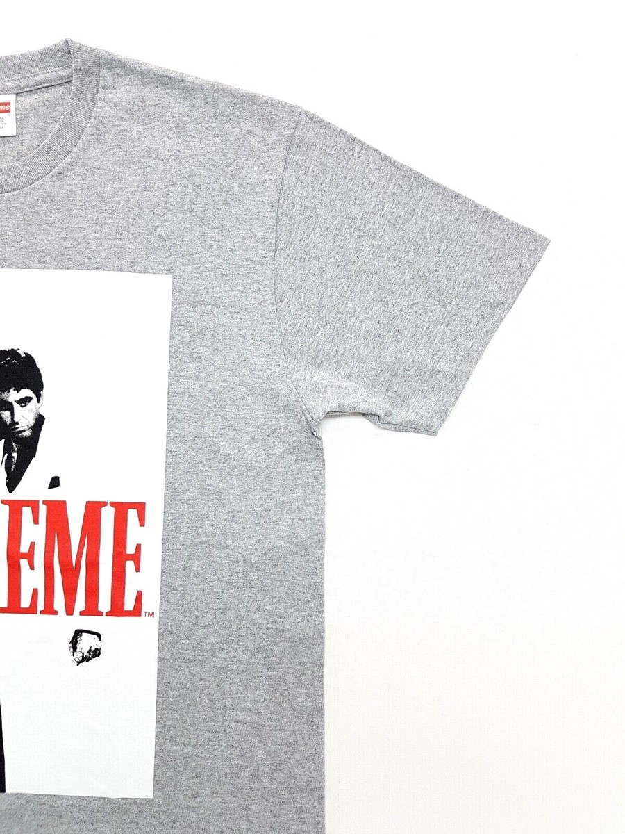 Supreme Scarface Split Tee Heather Grey Size M FW17 T-Shirt Tony