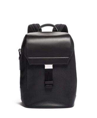 Tumi Ashton Dolton Flap Backpack Leather Black | eBay