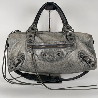 Balenciaga Twiggy 2way Shoulder Bag Handbag Leather Green Used