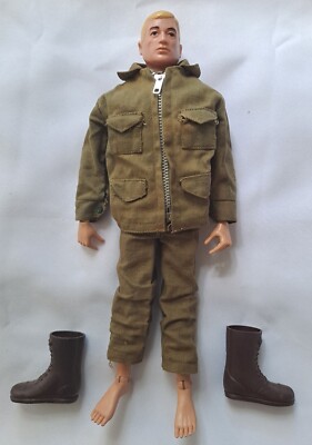 Vintage Original 1964 GI Joe Blonde Hair Brown Eyes Soldier Figure