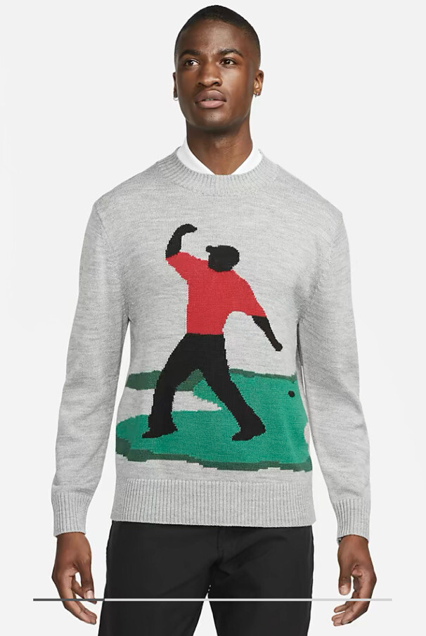 NWT Nike Tiger Woods Men's Christmas Sweater-Knit Golf XXL 2XL