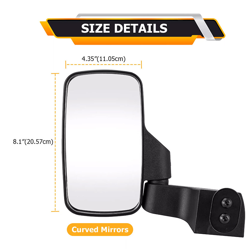 Door Mounted Side Mirrors 2889241 Fit For 2018-2025 Polaris Ranger
