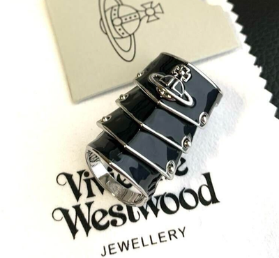 Vivienne Westwood ARTEMIS Armor Ring Black Size 6.5-7 Medium