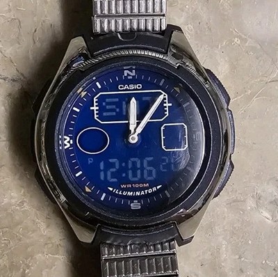 Vintage Casio Moon Phase Tide Graph Digital Watch AQ-161 WR100M | eBay