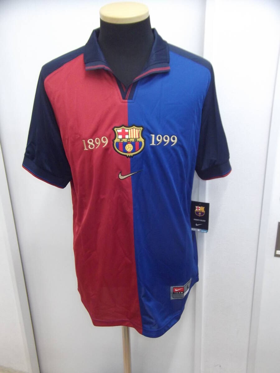 MINT FC Barcelona 1999 Large Centenary Jersey Trikot Maglia Nike