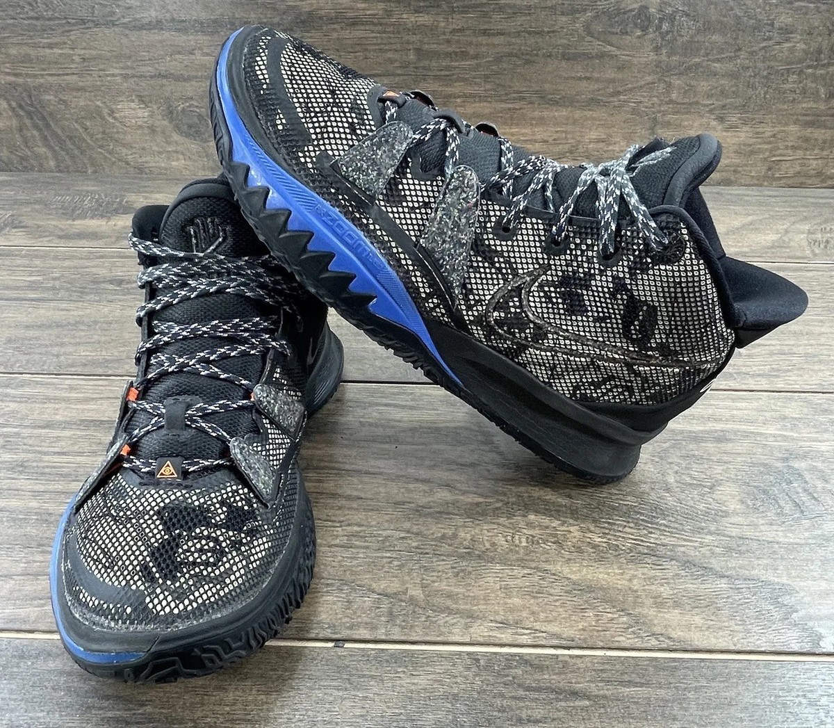 Nike Shoes Mens 8 Kyrie 7 Grind Black/Blue CQ9326-007 Basketball