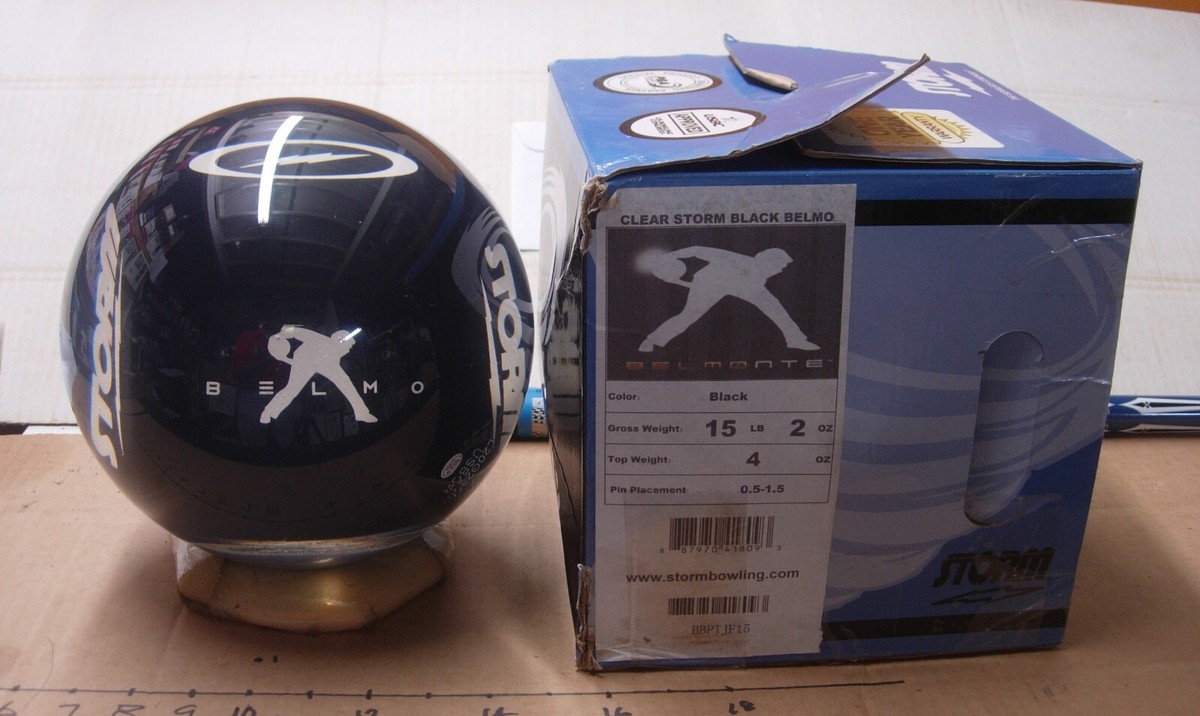 g9 15 Pounds NIB Storm CLEAR STORM BLACK BELMO Bowling Ball, never
