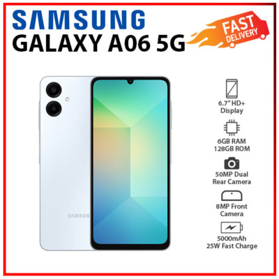Samsung Galaxy A06 5G 6GB+128GB GREY Dual SIM Unlocked Android