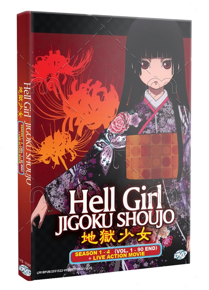 Jigoku Shoujo Hell Girl Season 1-4 Anime + Live Action Movie DVD