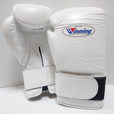 Winning Boxing Gloves 12oz White Magic Tape type MS-400B from