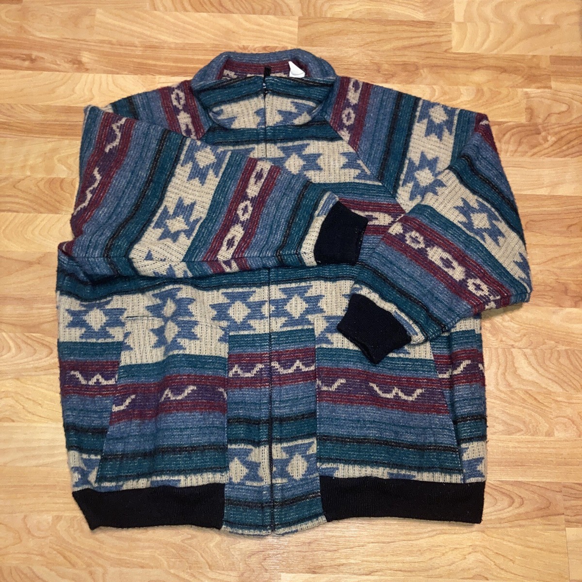 Vintage Woolrich Aztec Wool Zipper Jacket Size XL | eBay