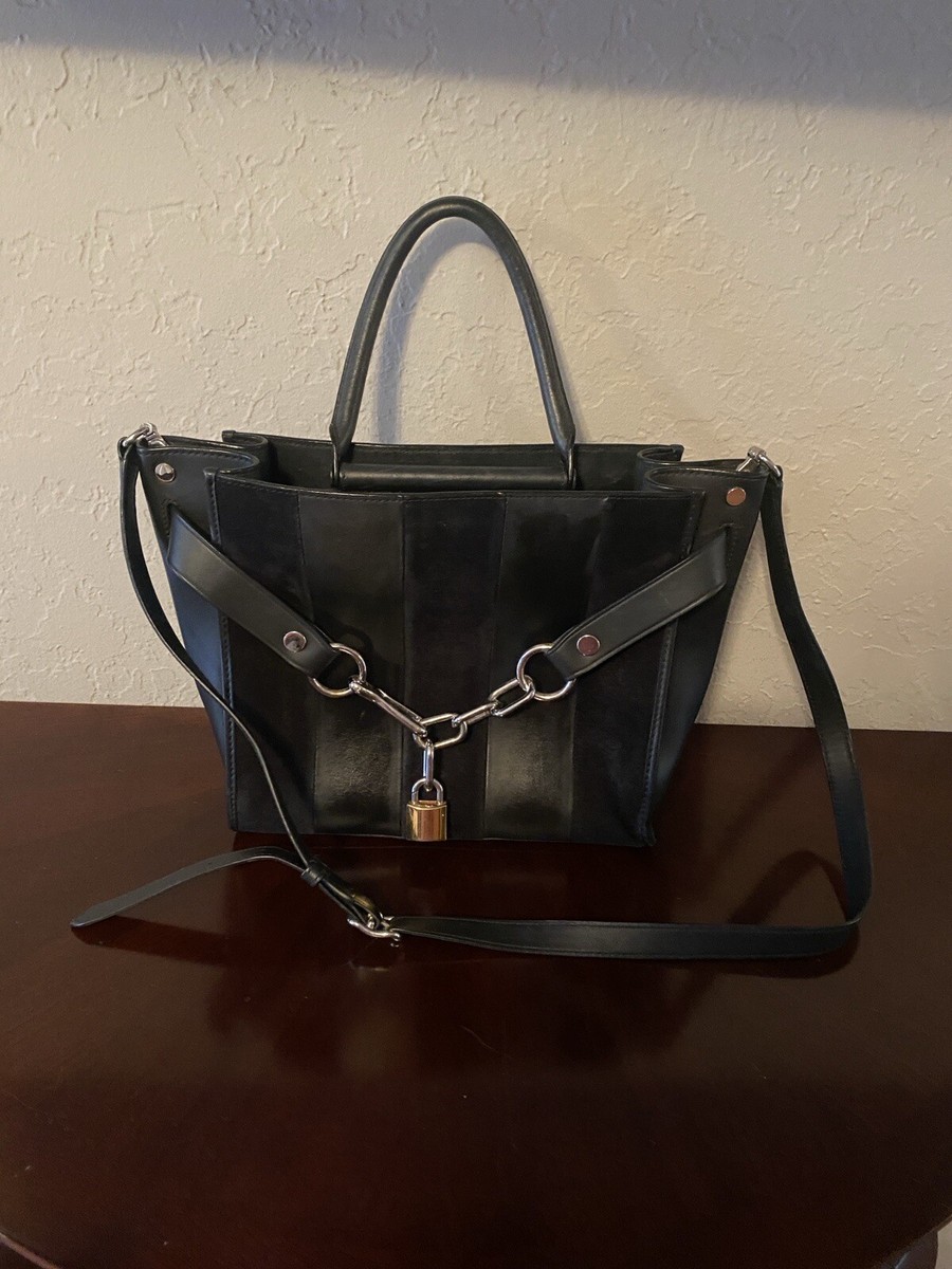 Alexander Wang Large Attica Bag Black On Black Crossbody Rhodium