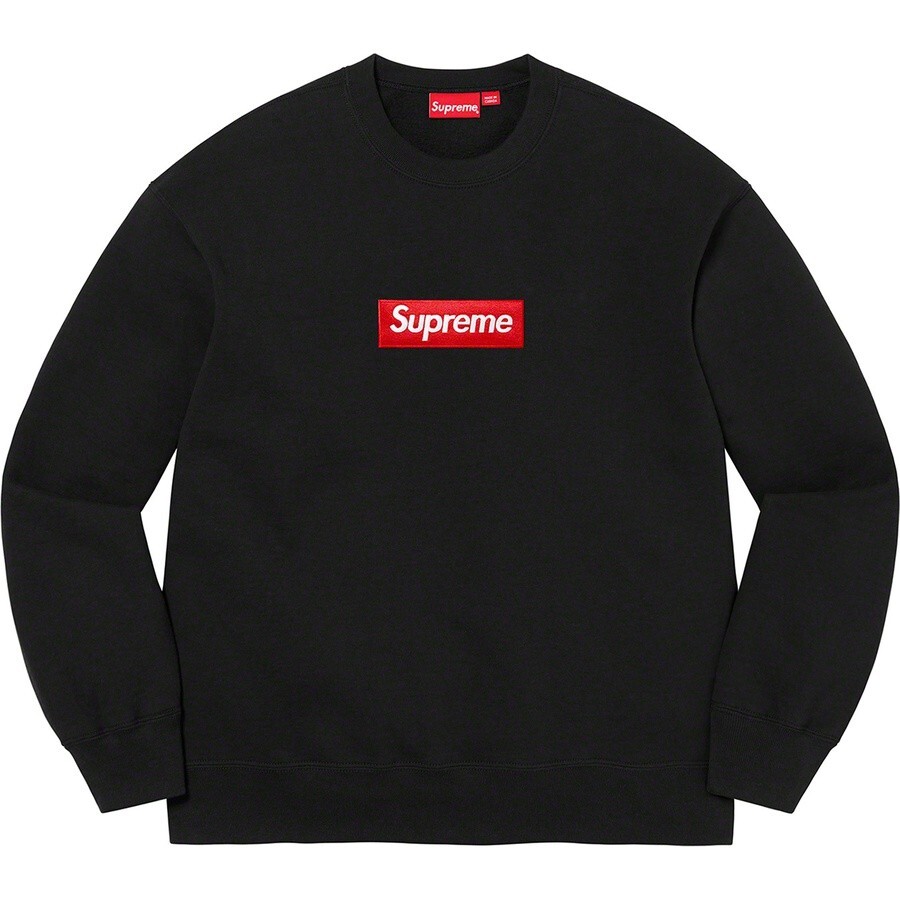 Supreme Box Logo Crewneck Sweatshirt Black Large L NEW BOGO FW2022