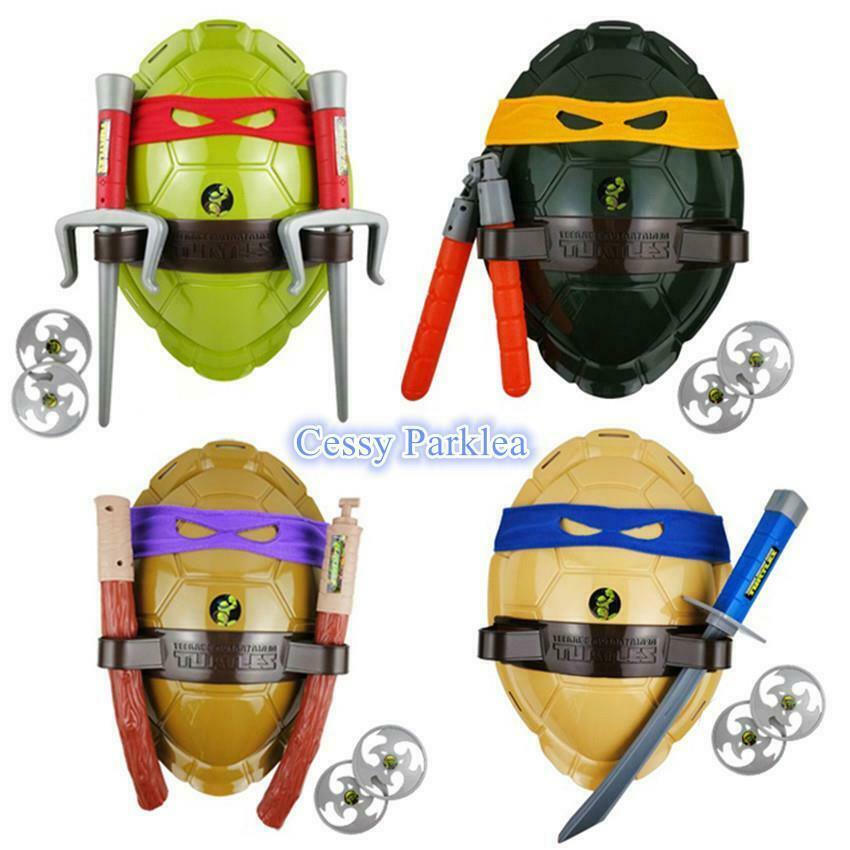 Kids Boys Teenage Mutant Ninja Turtles Shell Mask Toy Weapons