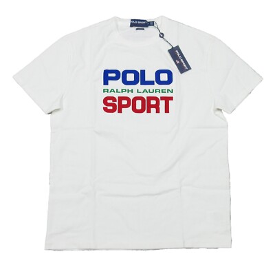 Polo Sport Ralph Lauren Men's White Logo Graphic Short Sleeve T