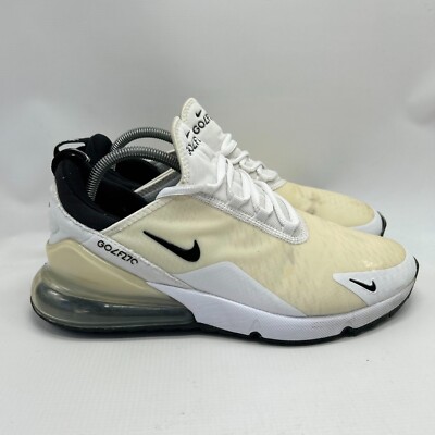 Nike Air Max 270 Golf Low Men's Size 9 US CK6483-102 White Black