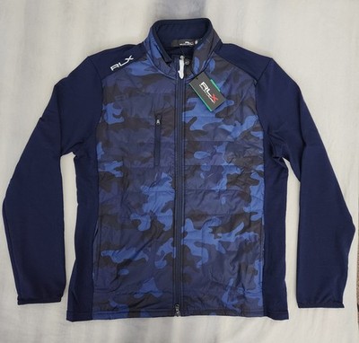RLX Ralph Lauren Golf Hybrid Full-Zip Jacket Blue Camo Men's Size