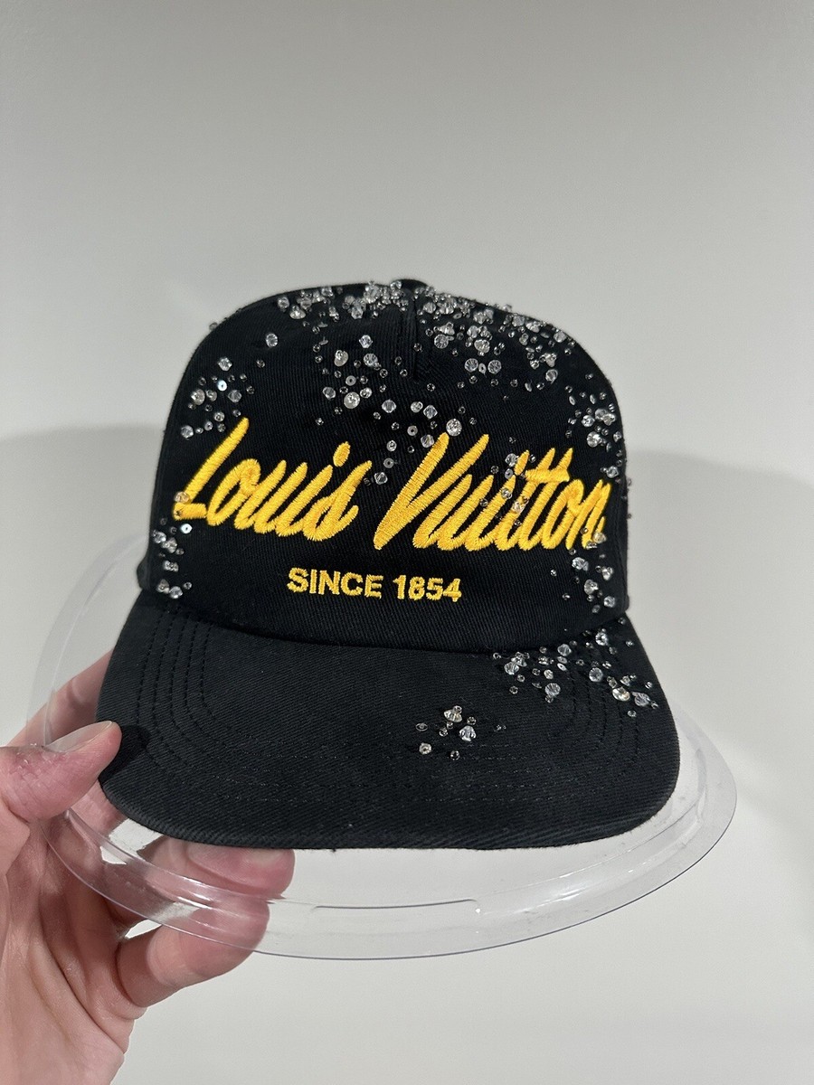Louis Vuitton x Virgil Crystal Black / Yellow Script Hat | eBay