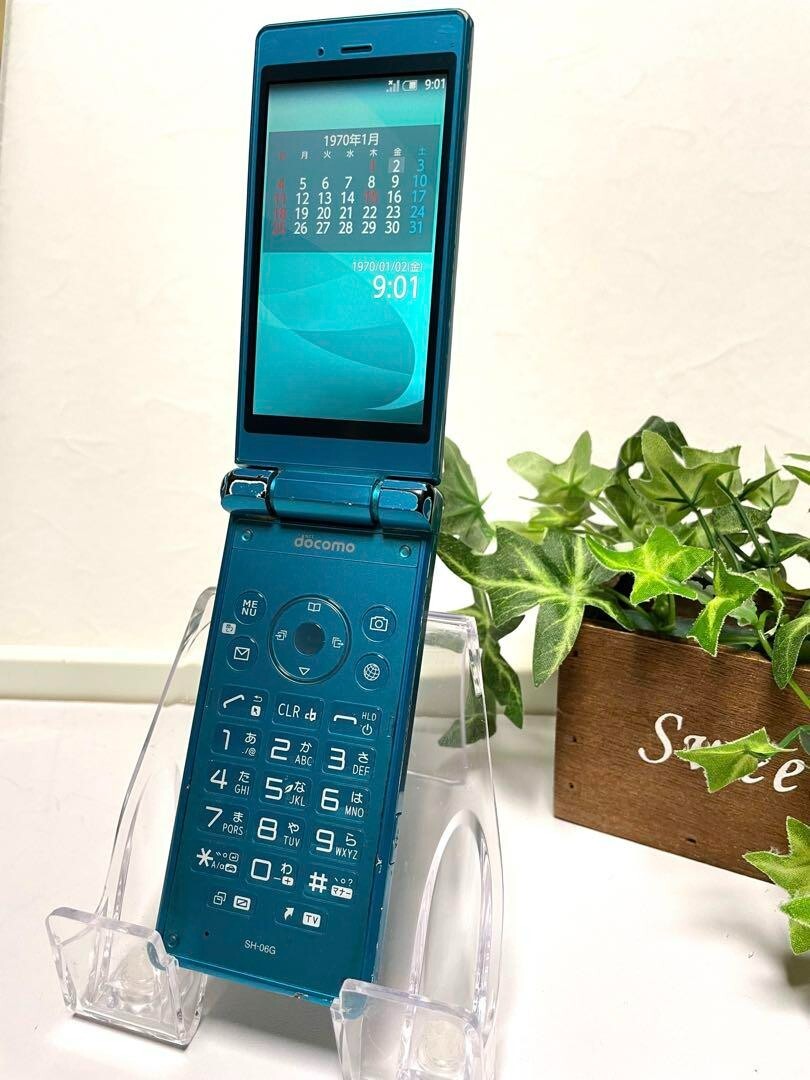 SHARP AQUOS KEITAI SH-06G DOCOMO Android Flip Phone Unlocked Green