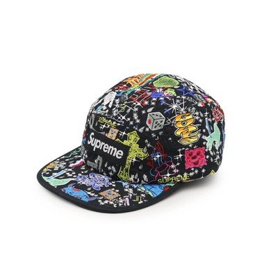 Supreme AOI Embroidered Camp Cap Black | eBay