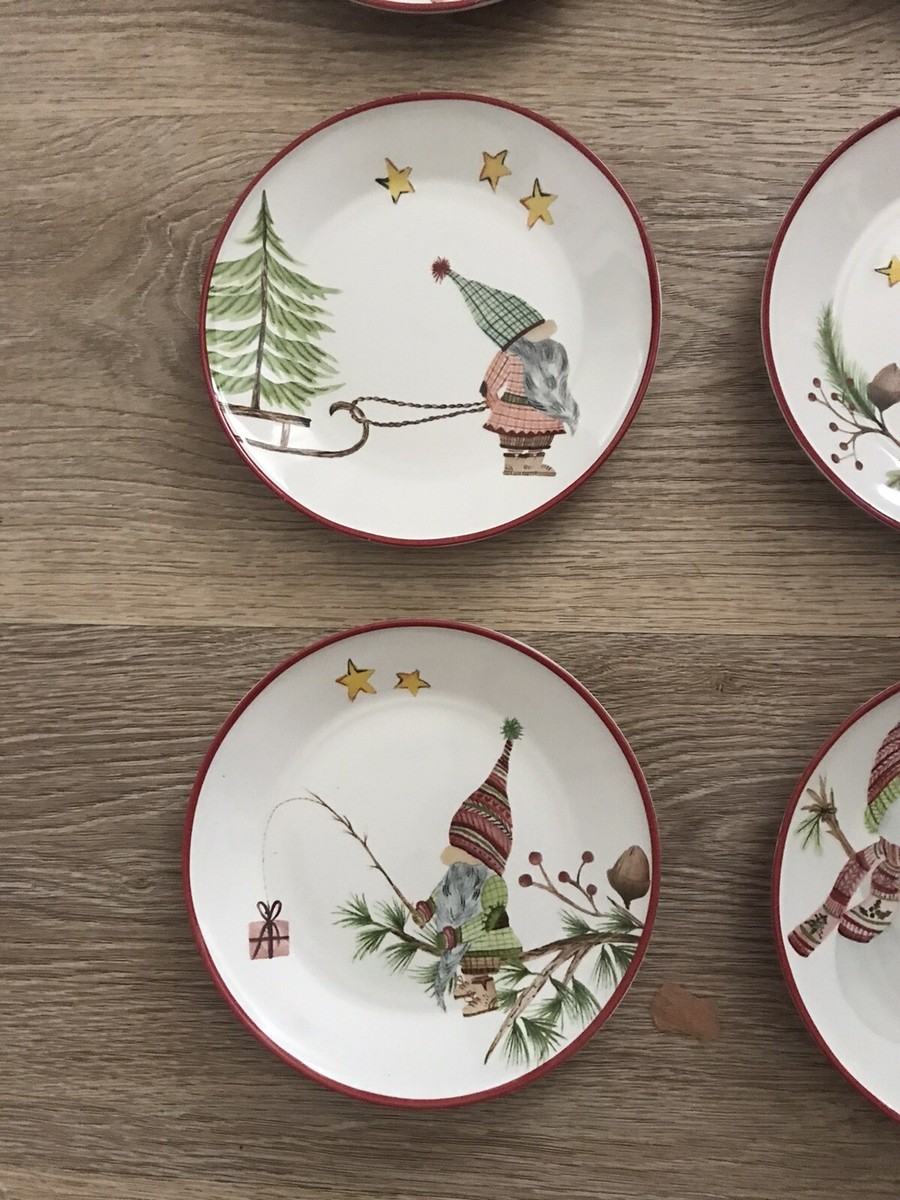 Pottery barn Forest Gnome 12 Days of Christmas Stoneware Appetizer