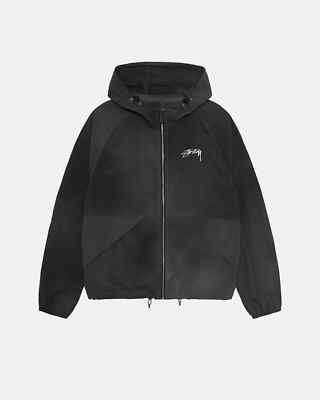 Stussy WAVE DYE BEACH SHELL Windbreaker Jacket - Black size XL | eBay