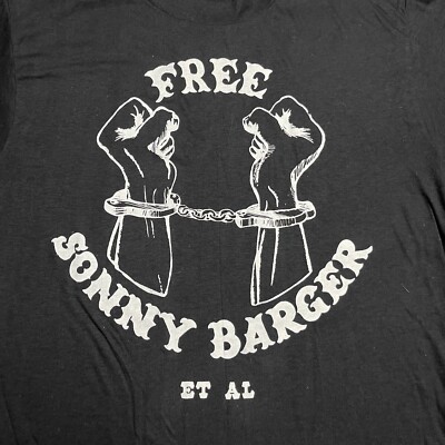 Vintage 70s Free Sonny Barger Hells Angels BIKER T Shirt RARE