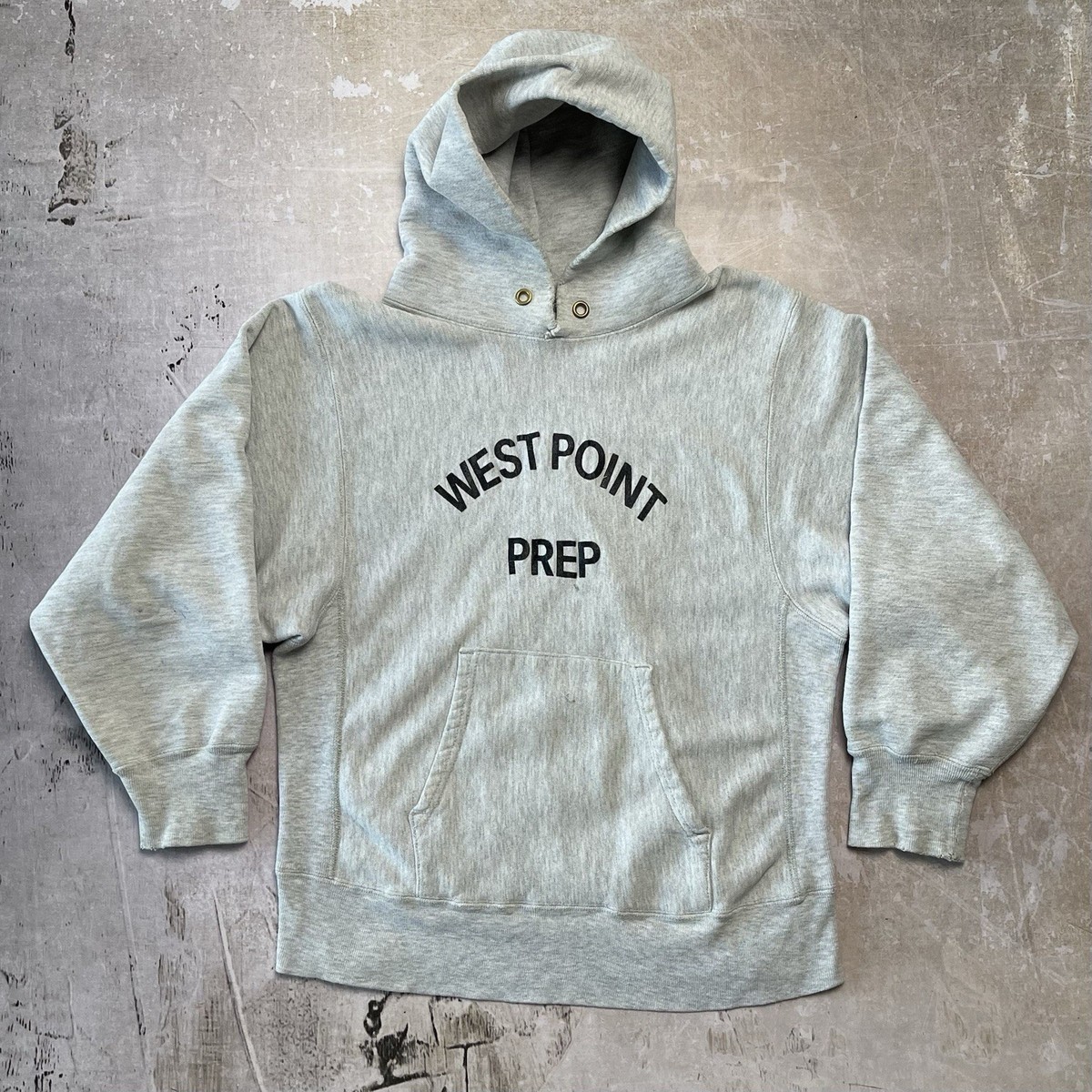 Vintage 80s Champion Reverse Weave Hoodie West Point Prep Military