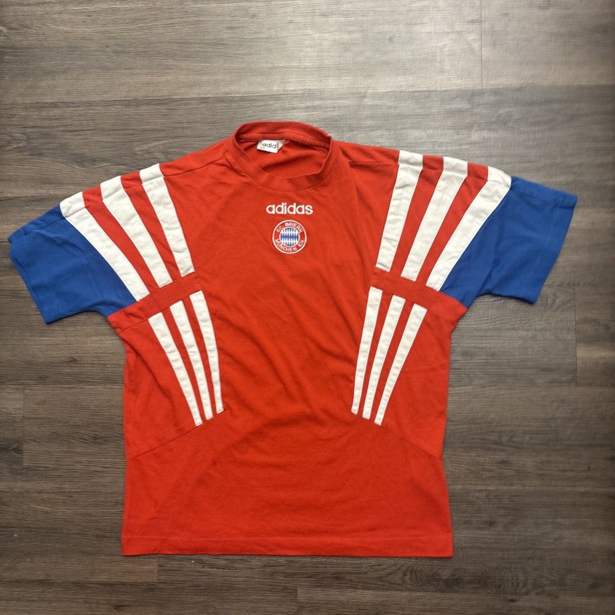Vintage Adidas Bayern Munich 90s Training Football Shirt Sz M