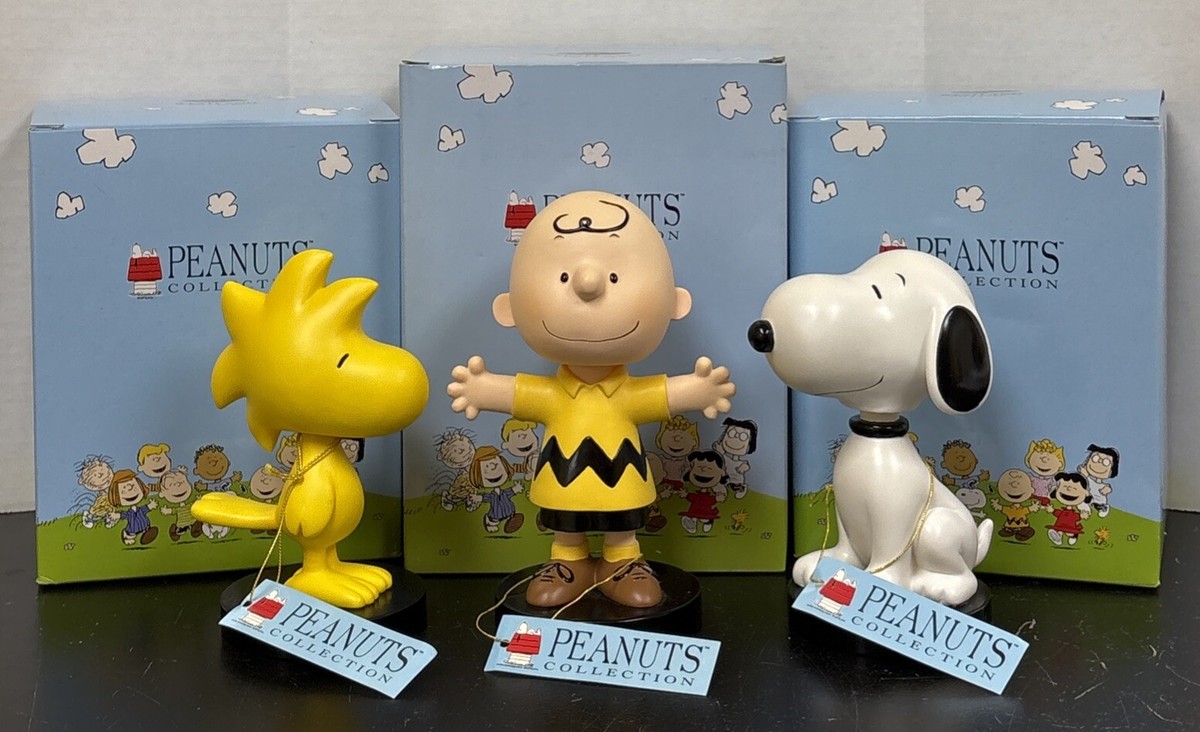 Peanuts Westland Giftware Bobblehead Woodstock/Snoopy/Charlie