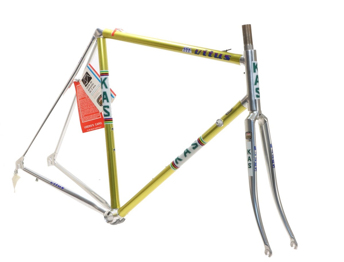 Vitus 979 KAS Dural Aluminum Frameset 57cm Gold Rim France 1988