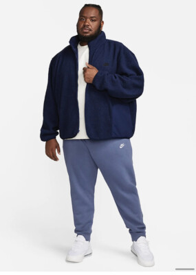 Nike Club Fleece Sherpa Winterized Full Zip Jacket Blue FB8386-410