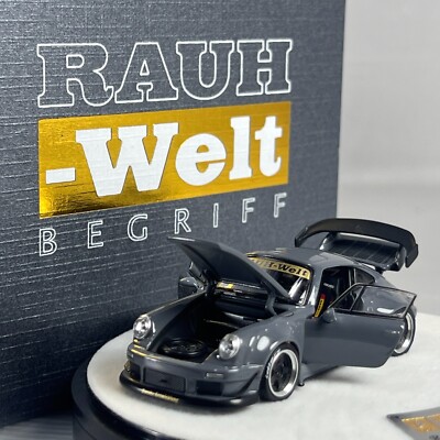 1/64 PGM Porsche 911 RWB 930 Cement Grey Luxury Version Round base